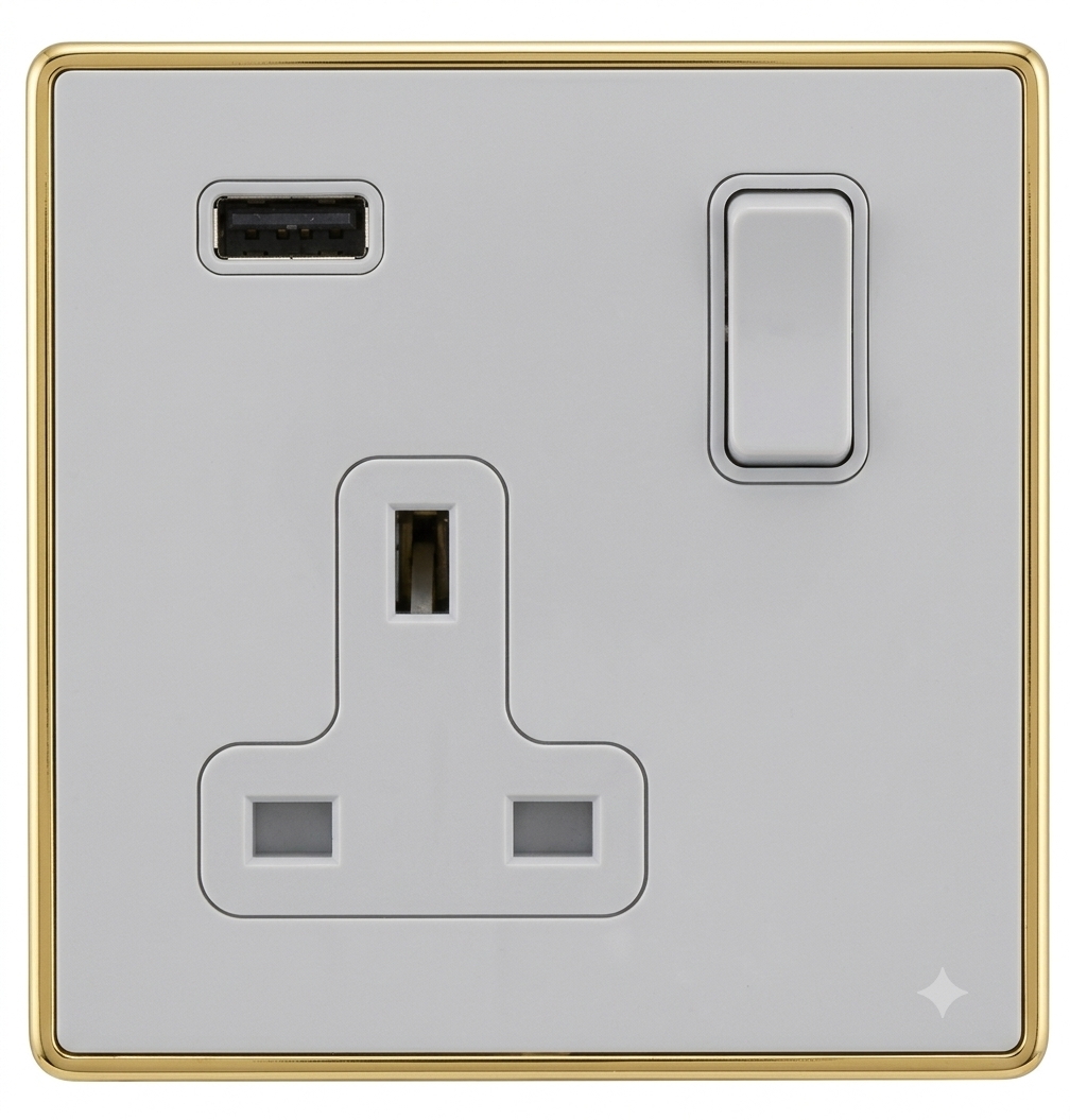 MIM6090 13A 1 gang switched socket double pole