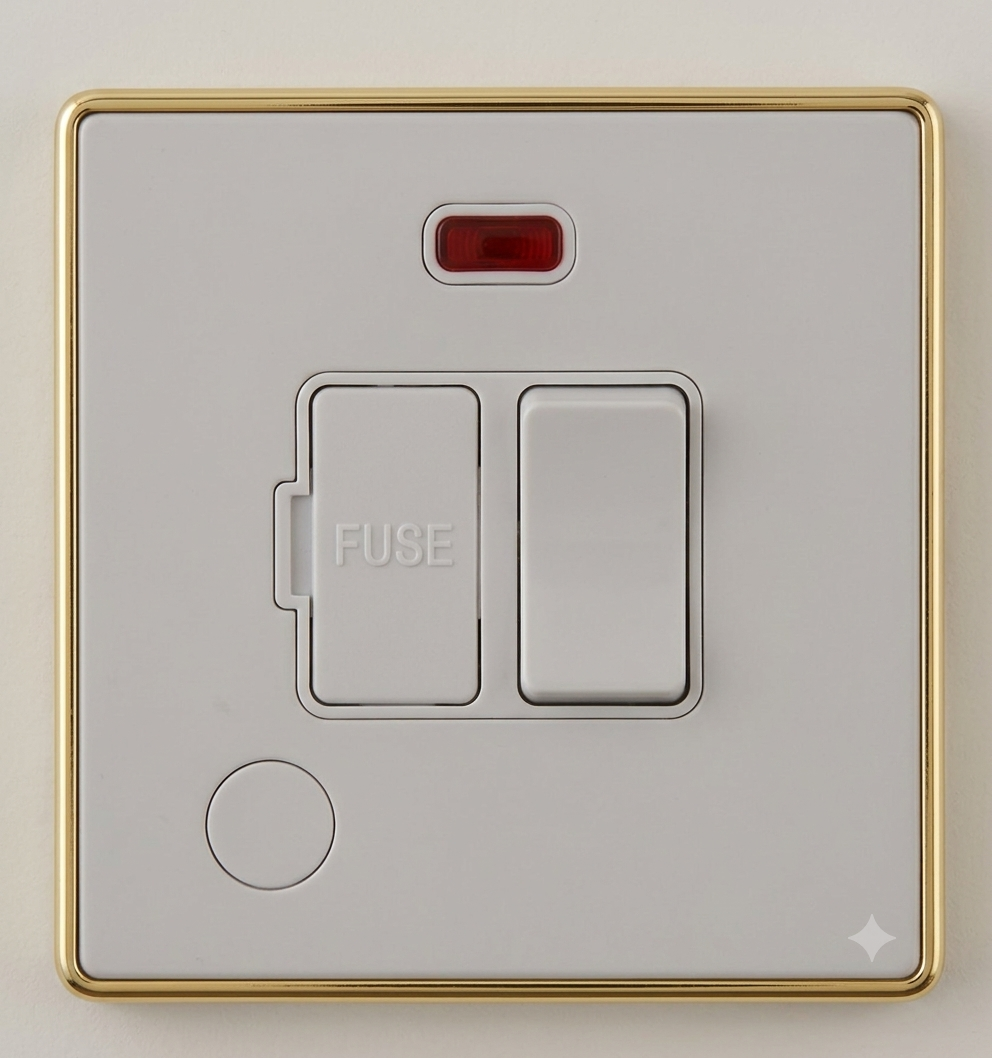 MIM6832 13A switched fuse connection unit flex outlet with neon