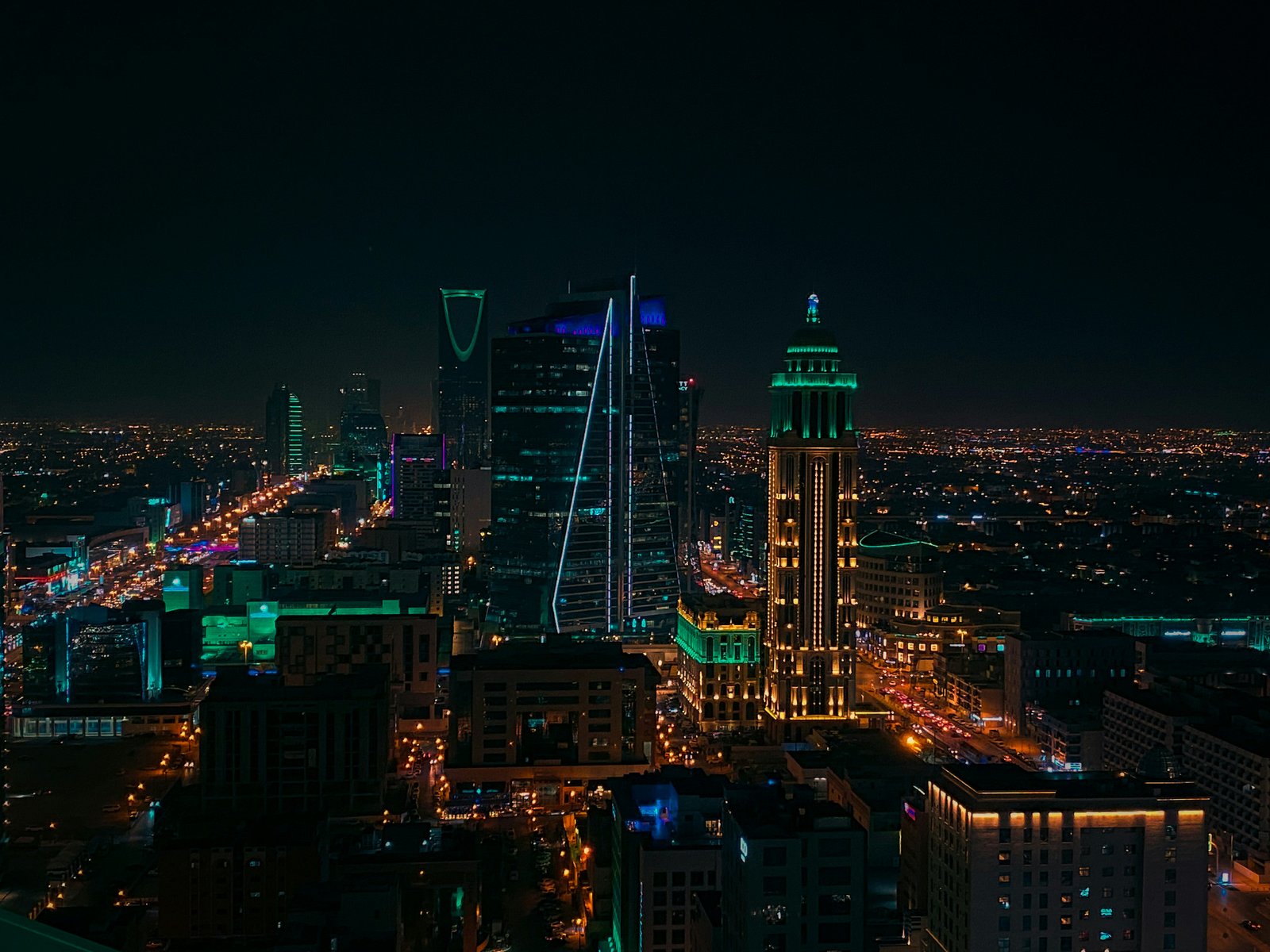 Riyadh skyline with Kingdom Tower