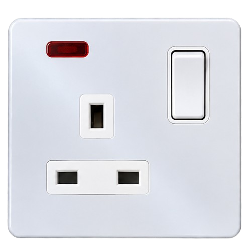 MT5228 13A single switched socket with neon