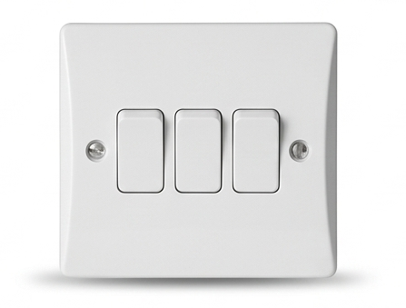 MXBT05 10AX 3 gang 1 way switch